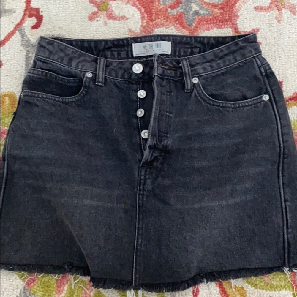 Free people mini denim skirt